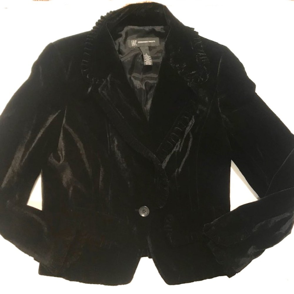 INC International Concepts Velvet Blazer Size S